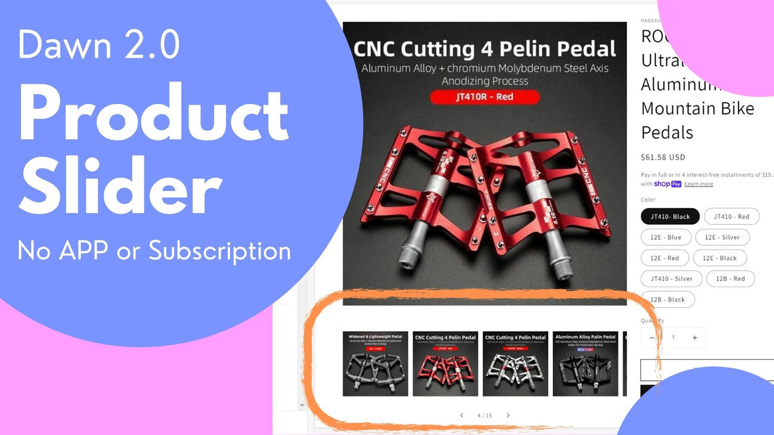 Product Image slider for Shopify Dawn theme - version 2.4 and lower