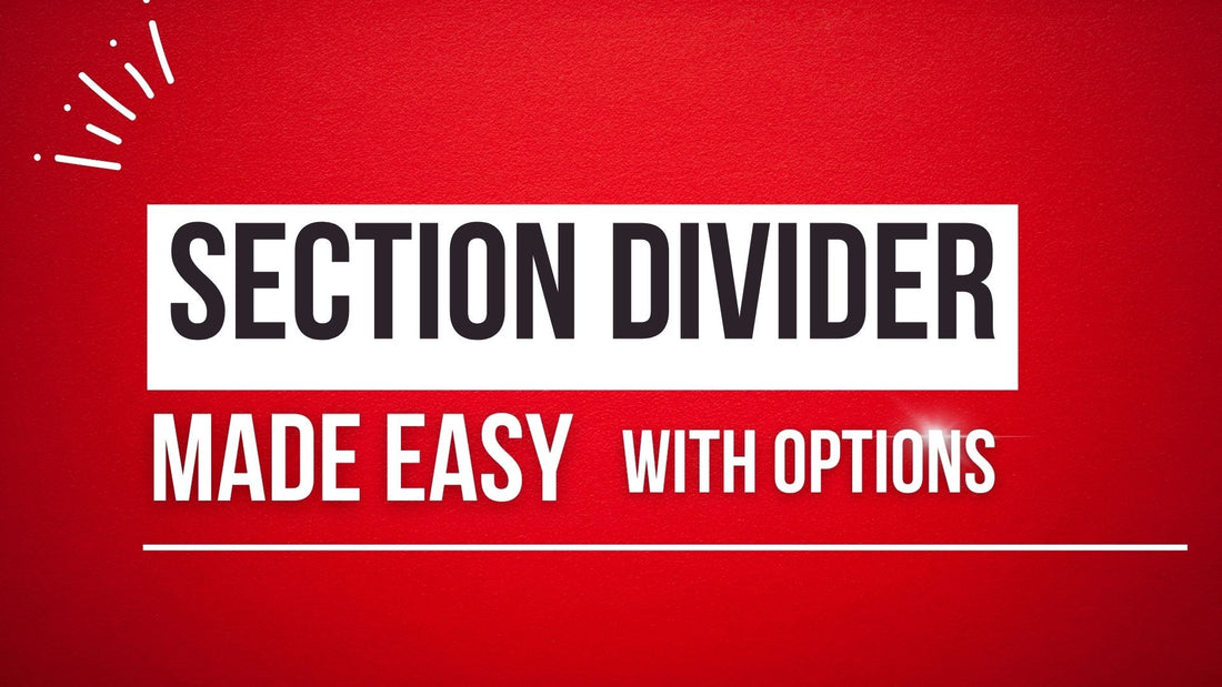 Custom Shopify section divider with color and padding options