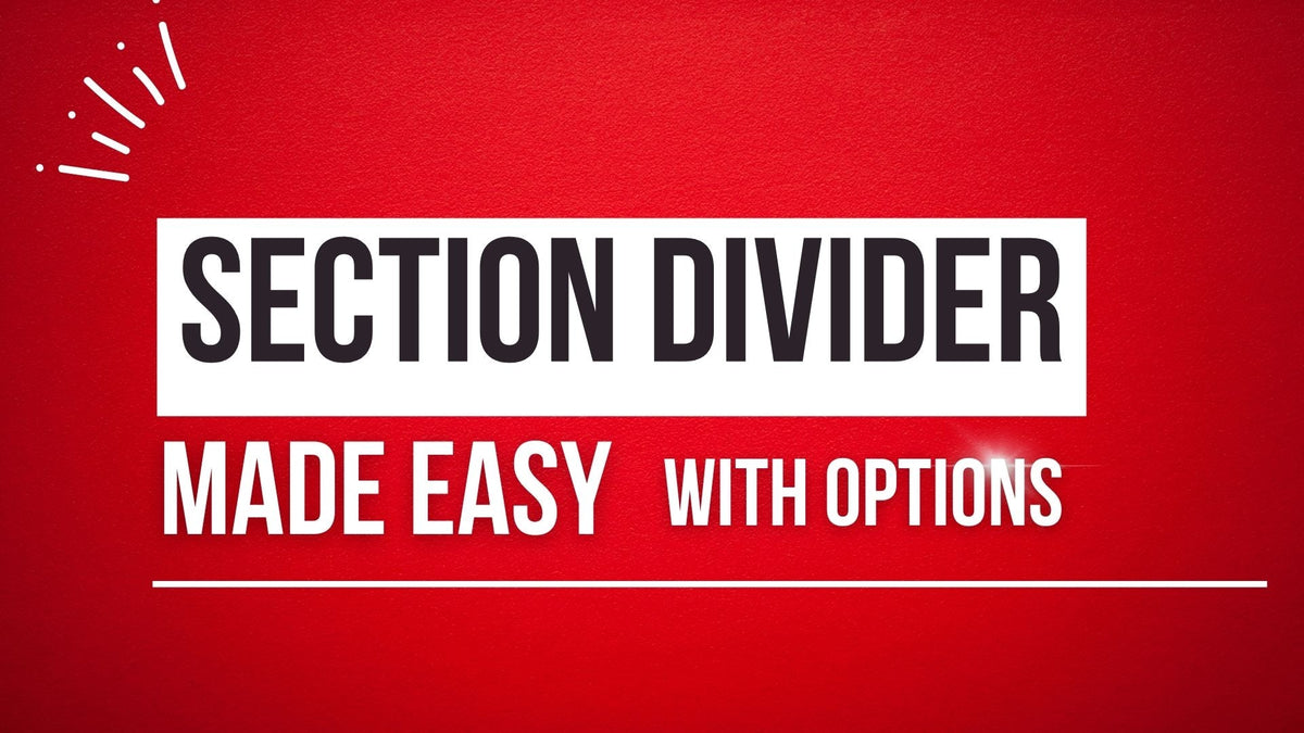 Custom Shopify section divider with color and padding options