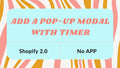 Como adicionar um pop-up no Shopify com temporizador
